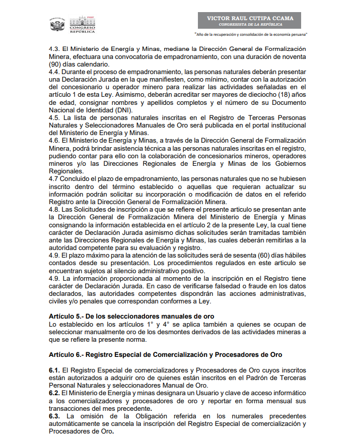 Proyecto de ley.