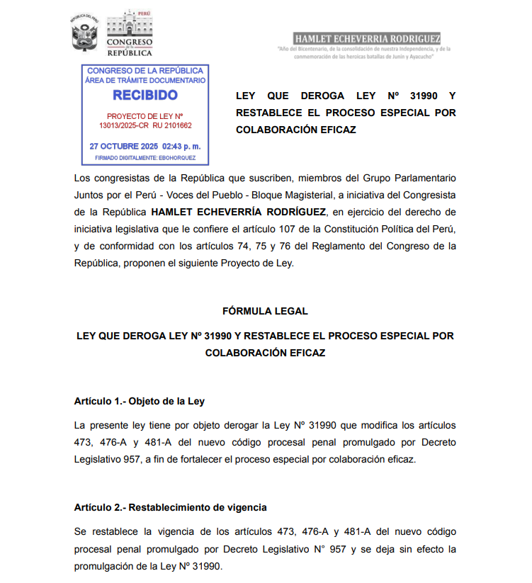 Proyecto de ley