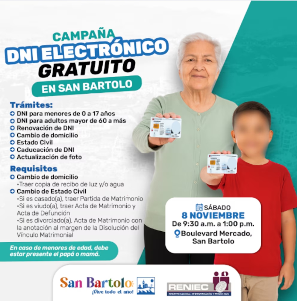 Campaña de DNI electrónico gratis 8 de noviembre