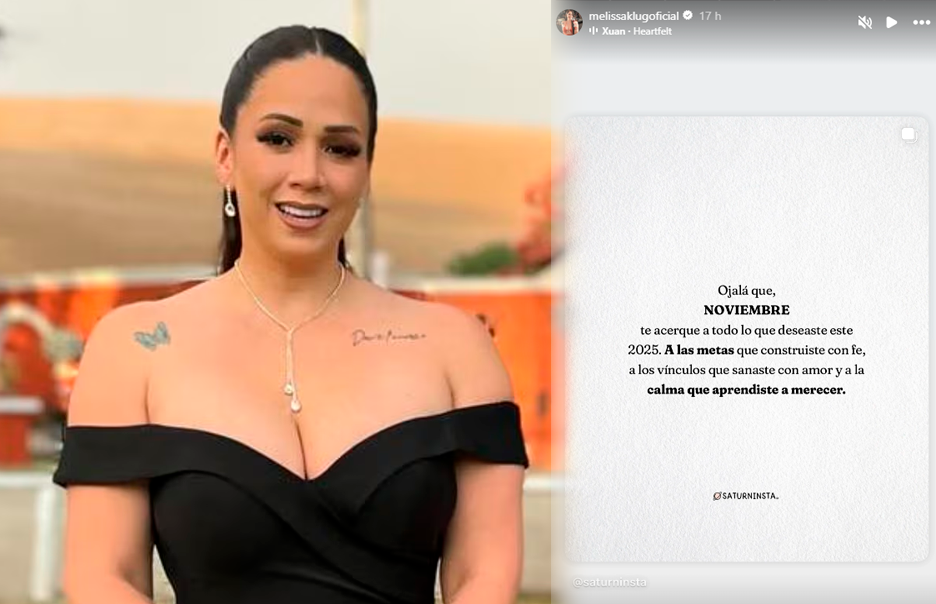 Mensaje de Melissa Klug tras pérdida familiar de Jesús Barco.