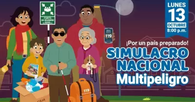 III Simulacro Nacional Multipeligro para este 13 de octubre.