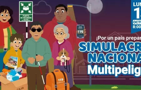 III Simulacro Nacional Multipeligro para este 13 de octubre.