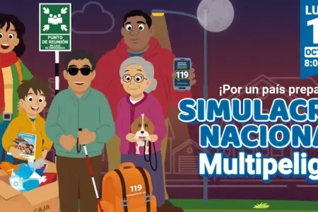 III Simulacro Nacional Multipeligro para este 13 de octubre.