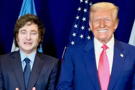 Javier Milei junto a Donald Trump.