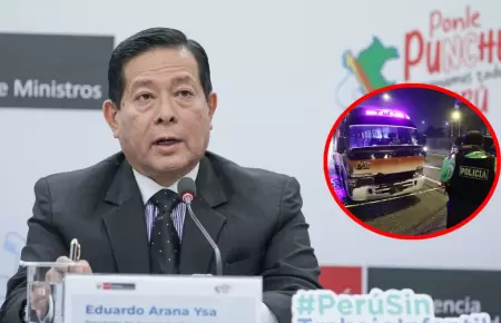 Premier Arana anuncia S/. 40 millones para lucha contra extorsin a transportist