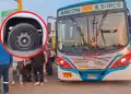 Paro de transportistas: Desinflan llanta de bus de la empresa Sesosa y agreden al cobrador