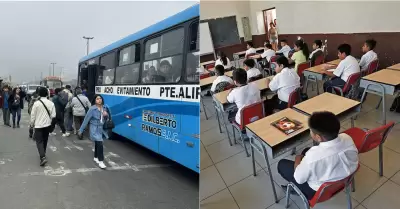 Clases escolares se realizan con normalidad en Lima pese a paro de transportes.