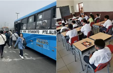 Clases escolares se realizan con normalidad en Lima pese a paro de transportes.