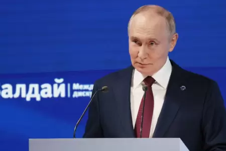Vladimir Putin durante asamblea en Valdai.