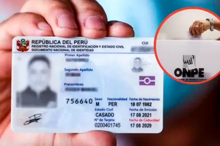 Peruanos con DNI vencido no podrn votar