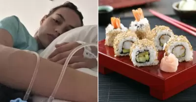 Joven lucha contra enfermedad mortal tras comer sushi