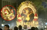 Seor de los Milagros: El preciso instante en que la imagen del Cristo Moreno CASI SE CAE durante primera procesin