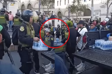Efectivos policiales decomisan agua y alimentos en nueva jornada de manifestacio