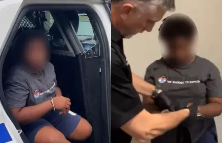 Menor detenido en Estados Unidos por amenaza de balacera.