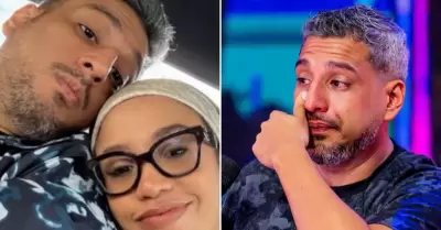 Ricardo Mendoza muestra ecografa de su primer beb