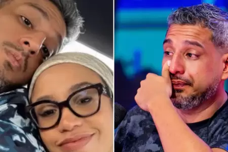 Ricardo Mendoza muestra ecografa de su primer beb