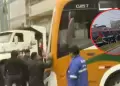 Tensin en SJL: Transportistas bloquean avenidas principales y obligan a pasajeros a bajar de los buses