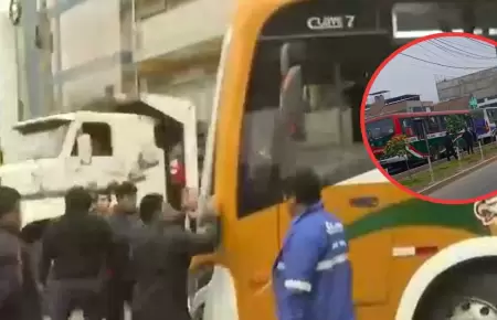 Bloquean vas de SJL en paro de transportistas.
