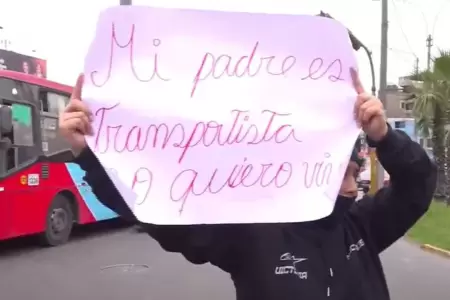 Familiares de transportistas se unen al paro.