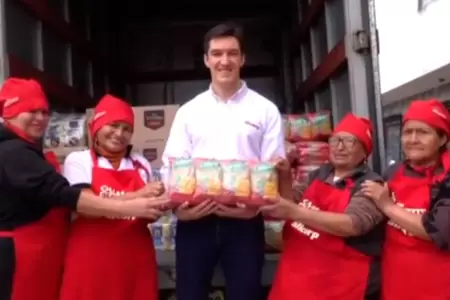 Exitosa y Alicorp donan vveres a olla comn 'Santa Rosita'.