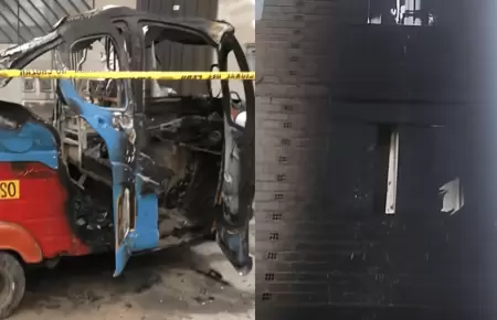 Sujetos queman dos mototaxis en San Martn de Porres