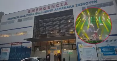 Animador de Agua Marina internado en el Hospital Guillermo Almenara.