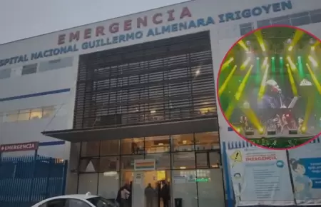 Animador de Agua Marina internado en el Hospital Guillermo Almenara.