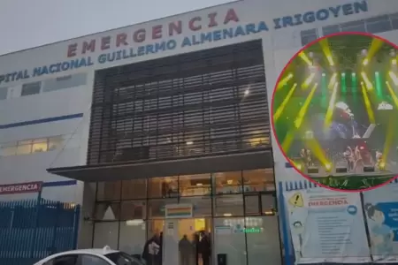 Animador de Agua Marina internado en el Hospital Guillermo Almenara.