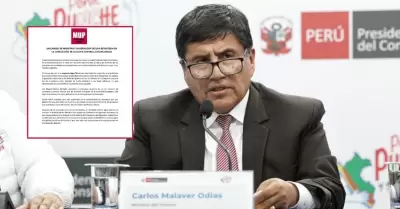 MYPES piden destitución de Carlos Malaver en el Mininter.