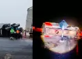 Tren parte en dos a cisterna que habra intentado ganarle el paso en el distrito de Cocachacra, provincia de Islay