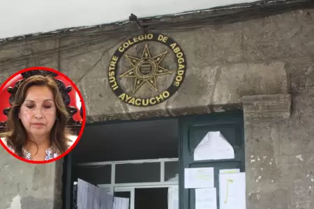 Colegio de Abogados de Ayacucho exige evaluar continuidad de Dina Boluarte.