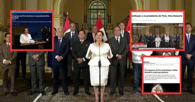 Prensa internacional cubre vacancia contra Dina