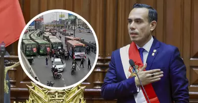 Transportistas rechazan designación de José Jerí como presidente.