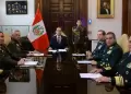 Presidente Jos Jer sostuvo su primera reunin con altos mandos de las Fuerzas Armadas y la PNP