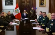 Presidente Jos Jer sostuvo su primera reunin con altos mandos de las Fuerzas Armadas y la PNP