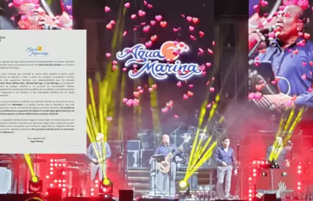 Agua Marina se pronuncia tras atentado en concierto