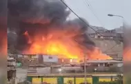 SJM: Se registra incendio de grandes proporciones en el sector de Pamplona Alta