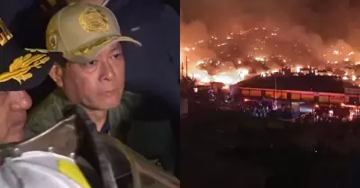 Eduardo Arana anunci helicptero para extinguir incendio en Pamplona Alta.