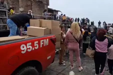 Exitosa entrega vveres en beneficio de damnificados por desastre