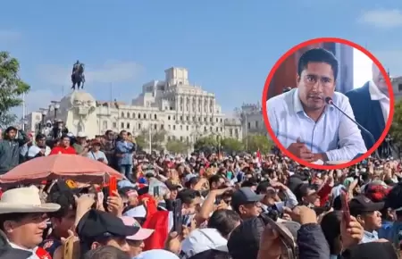 Alcalde de Pataz lleg a Plaza San Martn