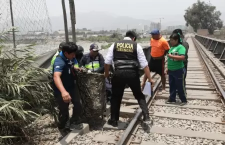 Uno de los cadveres hallados en Lurigancho-Chosica.