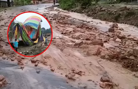 En Moyobamba un fuerte huaico dej varios damnificados