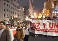 Cercado de Lima: Ciudadanos de diversos distritos realizan marcha por la paz en Plaza San Martn