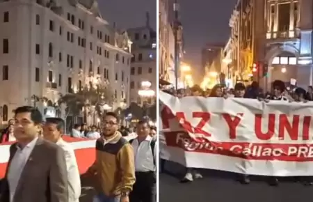 Ciudadanos marchan por la paz en la Plaza San Martn