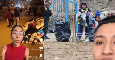 Joven muestra en TikTok prendas donadas a víctimas del incendio en Pamplona Alta