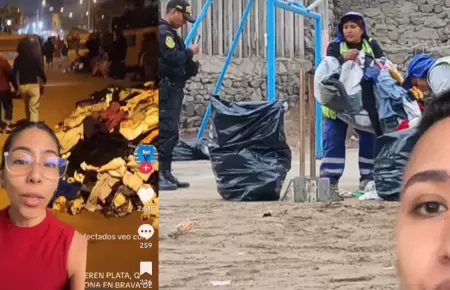 Joven muestra en TikTok prendas donadas a vctimas del incendio en Pamplona Alta