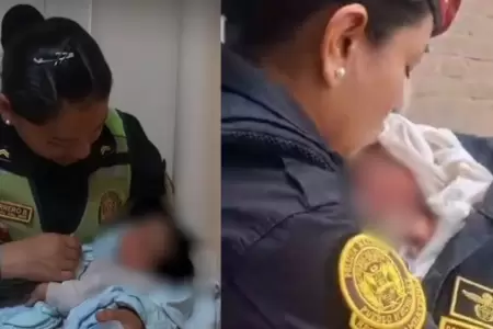 PNP rescata a recin nacido abandonado en una caja de cartn en Chiclayo
