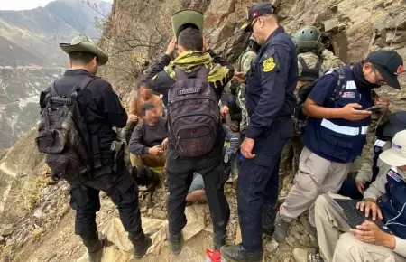Operativo contra la minera ilegal en Pataz.