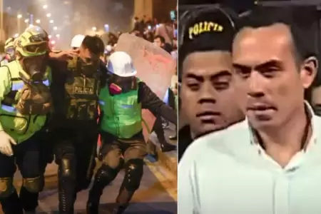 Jos Jer visita a policas heridos.