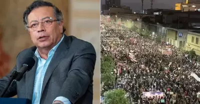 Gustavo Petro lamentó muerte de Eduardo Ruiz durante la marcha nacional.